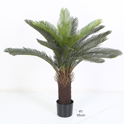 Artificial Sago Palm Tree Cycas revoluta Potted Faux Greenery Decoration