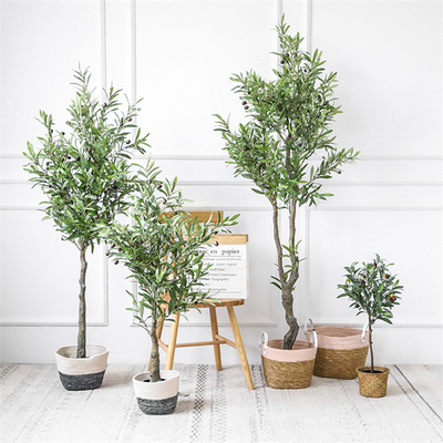 Indoor Decoration Nearly Natural Fake Bonsai 6ft 180cm 2.1m Faux Decorative Plastic Plants Olive Art
