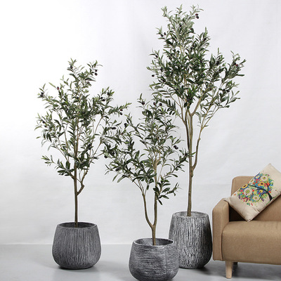 Custom faux potted olive plants artificial olive tree for Indoor Outdoor Home House Decoration