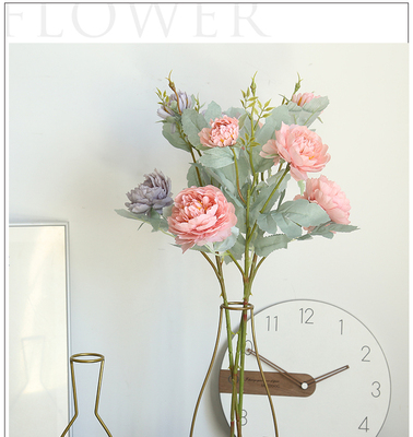 Artificial Peony Silk Flowers Bouquet for home Wedding Floral Arrangement Party Festival office Deco